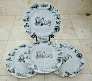 NEW DISNEY WINNIE the POOH SKETCHBOOK 10" DINNER PLATES SET OF FOUR - Picture 1 of 10