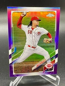 2021 Topps Chrome LUIS CASTILLO PURPLE REFRACTOR 267/299 REDS #31 - Picture 1 of 1