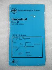 SUNDERLAND British Geological Survey Map - 1978 Solid and Drift Edition
