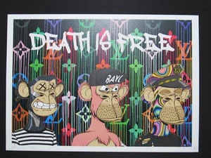 Death NYC 13x18 Pop Art Limited Edition Signed Numbered Ape LV RARE - Picture 1 of 4