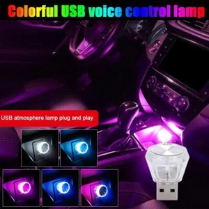 Mini USB Lamp LED Car Light Interior Mood Neon Atmosphere Z2Z0 Ambient B7D1 - Picture 1 of 16