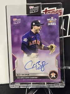 2022 Topps Now Campeones de la Serie Mundial WS-10A Alex Bregman púrpura automático #d/25  - Imagen 1 de 3