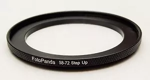 Adaptador de anillo filtro escalonado de aluminio gruñido FotoPanda 58 mm a 72 mm 58 72 mm - Imagen 1 de 1