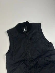 Nike Air Jordan Mens SZ XS All Black Duck Down Lifestyle Pocket Athletic Vest - Picture 1 of 9