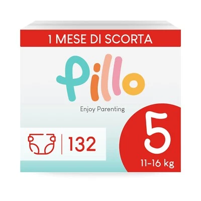 Pannolini Pillo Taglia 5 Junior (11-16 kg) - Formato Scorta Pannolini Bambini - Immagine 1 di 4