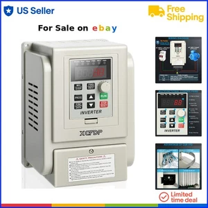 AC 220V VFD Inverter 3HP 2.2KW Single to Three Phase Spindle Motor Control - Picture 1 of 9