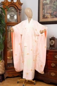 QUERIDA BATA INTERIOR KIMONO JAPONESA JUBAN VAINILLA GENUINA VINTAGE - Imagen 1 de 7
