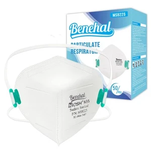 N95 Face Mask,50 Pack NIOSH Certified N95 Disposable Respirator 5-Ply Safety ... - Picture 1 of 7