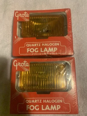 Grote Vintage Quartz Halogen Fog Lamps  64163 Pair NOS - Image 1 of 4