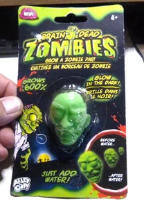 Brain Dead Zombies Glow Dark Head Add Water Grows 600 % - Picture 1 of 2