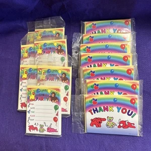 Vintage Kiddpakk Beanie Baby Thank You Cards + Invitations 56 Each • NEW/RARE - Picture 1 of 8