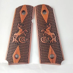 Empuñadura compacta 1911 COLT hecha de madera de ébano TH. Oficial de artesanía/tamaño compacto - Imagen 1 de 15