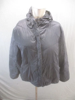 Женская повседневная куртка Madewell размер M черная с капюшоном шнурок кромка карманы на молнии 840 - Изображение 1 из 4