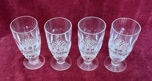 Lot Of 4 Waterford Blown Cut Crystal Short Stem Ice Tea Glasses •Colleen Pattern - Picture 1 of 8