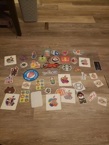 Huge Vintage Assorted Sticker Lot Ice Cream Dog Apple Comics Starbucks Redbull - Picture 1 of 7
