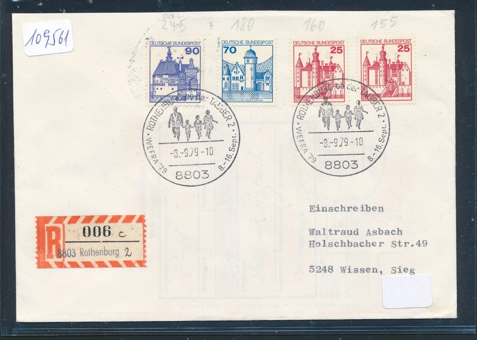 109561) Reco-Brief, Beh.-RZ 8803 Rothenburg 2 "c", SST WEFRA '79, selten - Bild 1 von 1