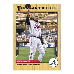 JOHN SMOLTZ ATLANTA BRAVES 2021 TOPPS NOW TURN BACK THE CLOCK #22 - Picture 1 of 2