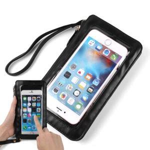 Clear Screen Touch Phone Wallet Case For Samsung Galaxy S24 Ultra / S24+ / S24 - Picture 1 of 7