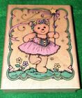 Limited Edition Magic Wand Frolic Rubber Stamp By Hero Arts 1990 Ballerina Bear