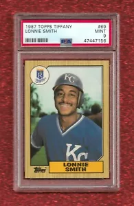 1987 TOPPS TIFFANY #69 LONNIE SMITH PSA 9 COMO NUEVO POP 3 REALES VALIENTES CARDENALES - Imagen 1 de 1