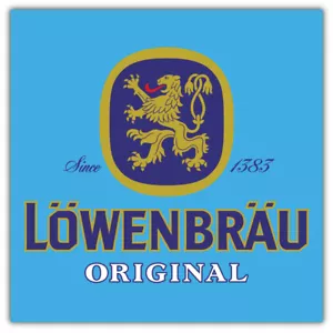 "Decalcomania paraurti auto adesivo logo Lowenbrau - 3"" o 5""" - Foto 1 di 1