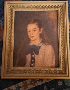 Rare Framed Pierre-Auguste Renoir Therese Berard. Signed and dated. - Picture 1 of 2