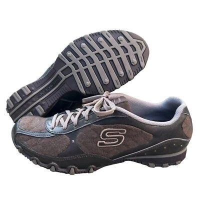 Zapatos Mocasines Skechers Bikers Hit Parade Para Mujer Talla 8.5 Marrón Acolchado Corbata Foto 1 de 4
