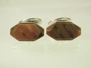 Hermosos gemelos Art Deco 830 plata y oro alrededor de 1930 - Imagen 1 de 5