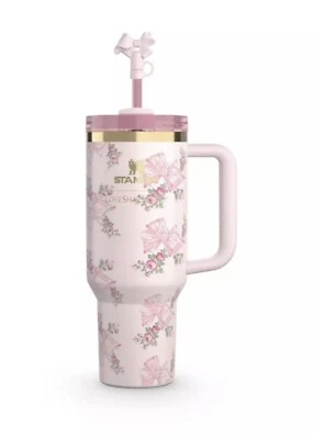 Stanley x Love Shack Fancy Tumbler 40 oz Holiday Rosa Beaux Pink Box, Dust Bag!
