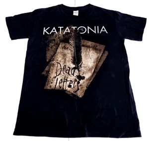 Katatonia Dead Letters T Shirt M Gildan Swedish Metal Double Sided Tee - Imagen 1 de 4