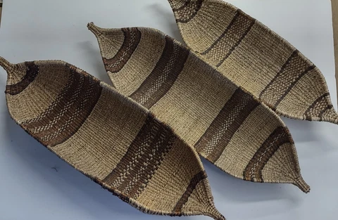 3 Nesting Vintage Hand Woven Gambella Baskets (Ethiopian) Cover