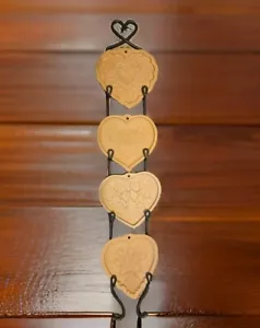 1 Pampered Chef Season of the Heart Series -3 Brown bag cookie Art Molds & Rack - Picture 1 of 9