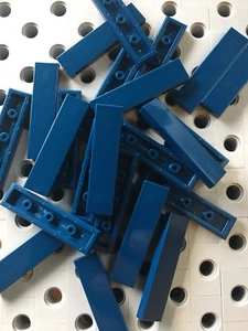 Lego Azulejos 1x4 azulejos azul tierra acabado suave edificios modulares planos 25 piezas - Imagen 1 de 2