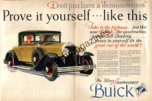 1928 Buick Coupe Original 2 page ad - Scarce Silver Anniversary - Picture 1 of 1