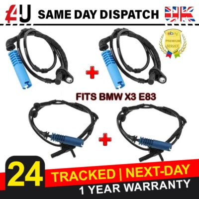 4 X ABS ДАТЧИК СКОРОСТИ ДЛЯ BMW X3 НАБОР E83 (2004-2015) СПЕРЕДИ И СЗАДИ СЛЕВА И СПРАВА - Изображение 1 из 4