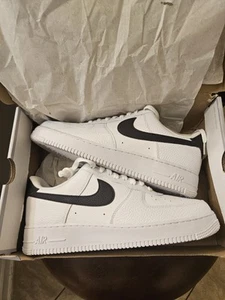 NIKE AIR FORCE 1 LOW WEISS SCHWARZ GRÖSSE 11 HERREN KIESEL LEDER (CT2302-100) - Bild 1 von 17