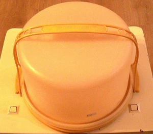 Vintage Tupperware Kuchenträger 684-7 rund zweiteiliger Behälter mit Griff - Bild 1 von 7