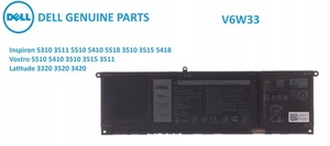 Bateria Dell V6W33 Inspiron: 5310, 3511, 5510, 5410, 5518, 3510 Oryginalna - Zdjęcie 1 z 4