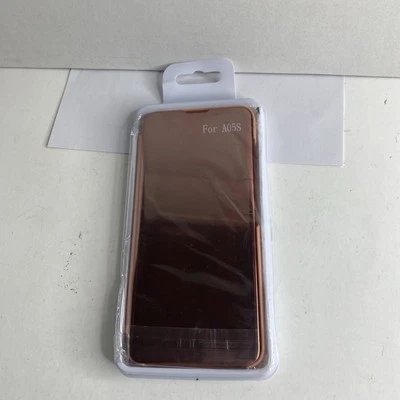 for Samsung Galaxy A05S Case Clear View Makeup Mirror Flip Cover, Rose Gold - Image 1 of 4