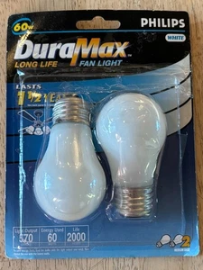Philips DuraMax - 60W A15 Medium Base - Fan & Garage Light Bulbs - 2 Pack - Picture 1 of 3
