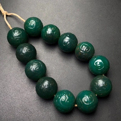 Pulsera amuleto cuentas tótem ruyi patrón ágata budismo tibetano puro g1678 Foto 1 de 4