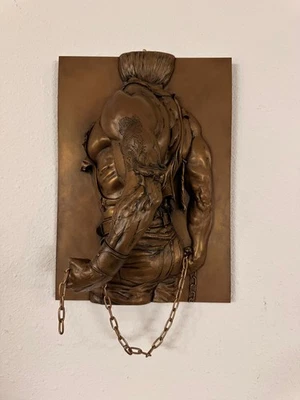 Steve West Cellar Cast “Tattoo” • Boris Vallejo. Placa de resina de bronce • Rara Foto 1 de 3