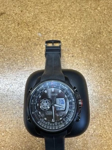 Citizen U200-R005642 Eco Drive WR 200 Stainless Steel Solar Mens Watch Silicone - Picture 1 of 8