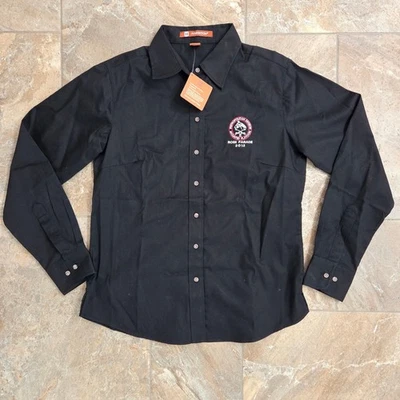 Harriton Black Button Down Blouse Metropolitan Rose Parade 2012 Shirt LAPD - Image 1 of 4