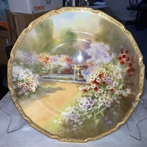 Antique 10 1/4” Royal Doulton Hp English Garden Cabinet Plate Signed J Price #8 - Picture 1 of 5