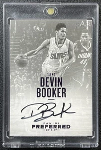 DEVIN BOOKER 2016-17 PANINI PREFERIDO #120 SEGUNDO AÑO AUTOMÁTICO PÚRPURA 10/25 SOLES - Imagen 1 de 2