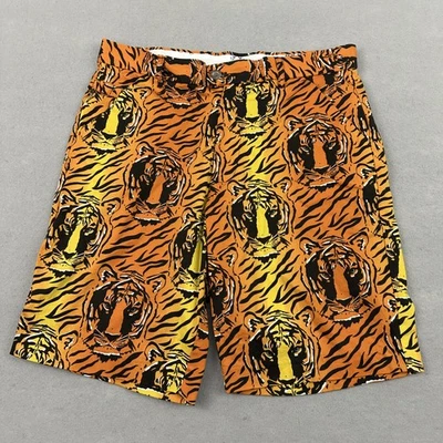 Royal & Awesome Shorts Mens 34 Tiger Print Golf Animal Novelty Loud Pattern - Image 1 of 4
