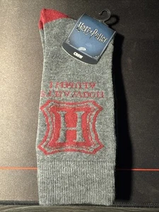 NEW Bioworld Harry Potter Hogwarts Alumni Crew Sock Men’s (10-13) Grey Maroon - Picture 1 of 2