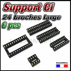 97L24/6# CI Halter Leier breit (15,24mm) 24-polig 6er Set DIP 24 - Bild 1 von 1