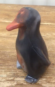 Penguin Pottery Clay Studio Art Piece Bill Powell Figurine Black Grey Ana Smania - Picture 1 of 5